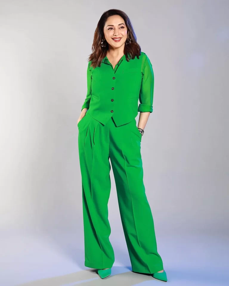Maduri Dixit Green Dress