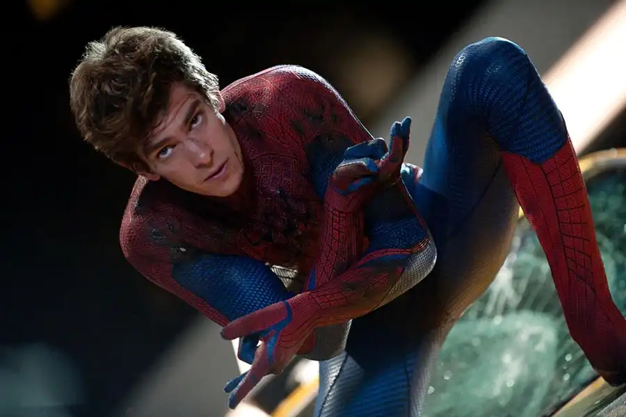 Andrew Garfield in the movie Spiderman