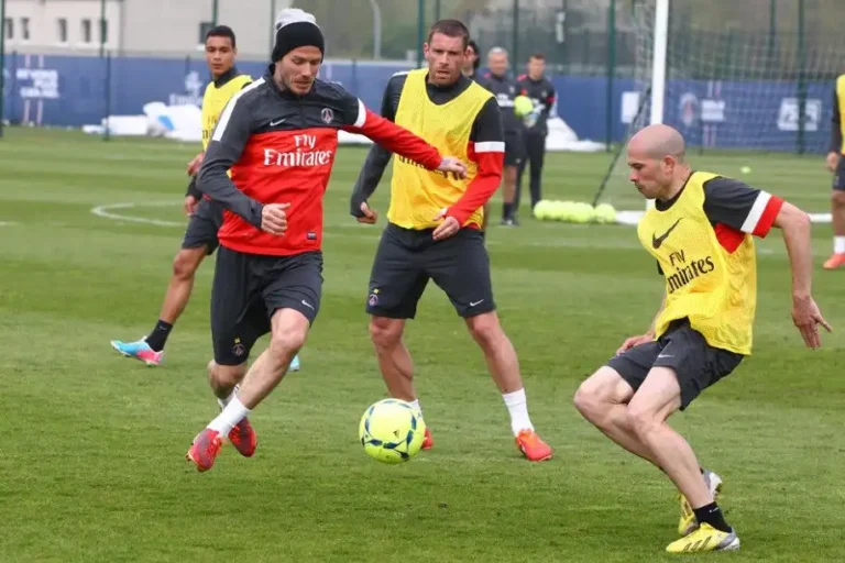 David Beckham training