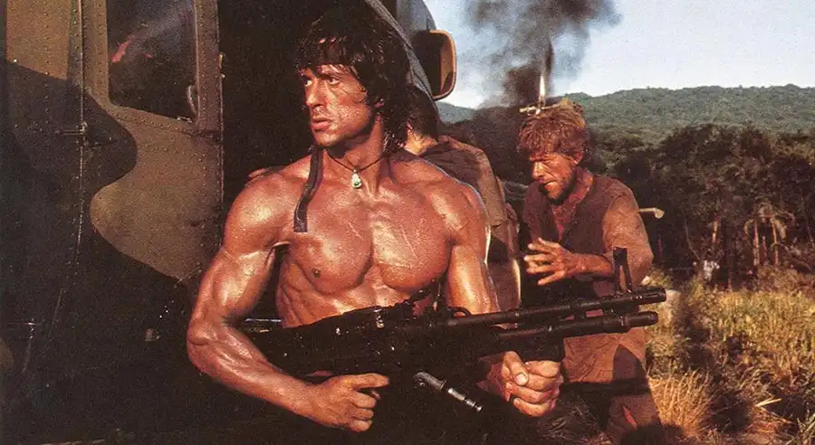 Sylvester Stallone in the movie Rambo